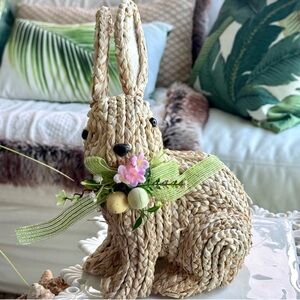 NWT! 🐇 Seagrass Easter Spring Bunny + Ribbon Flower Easter Eggs